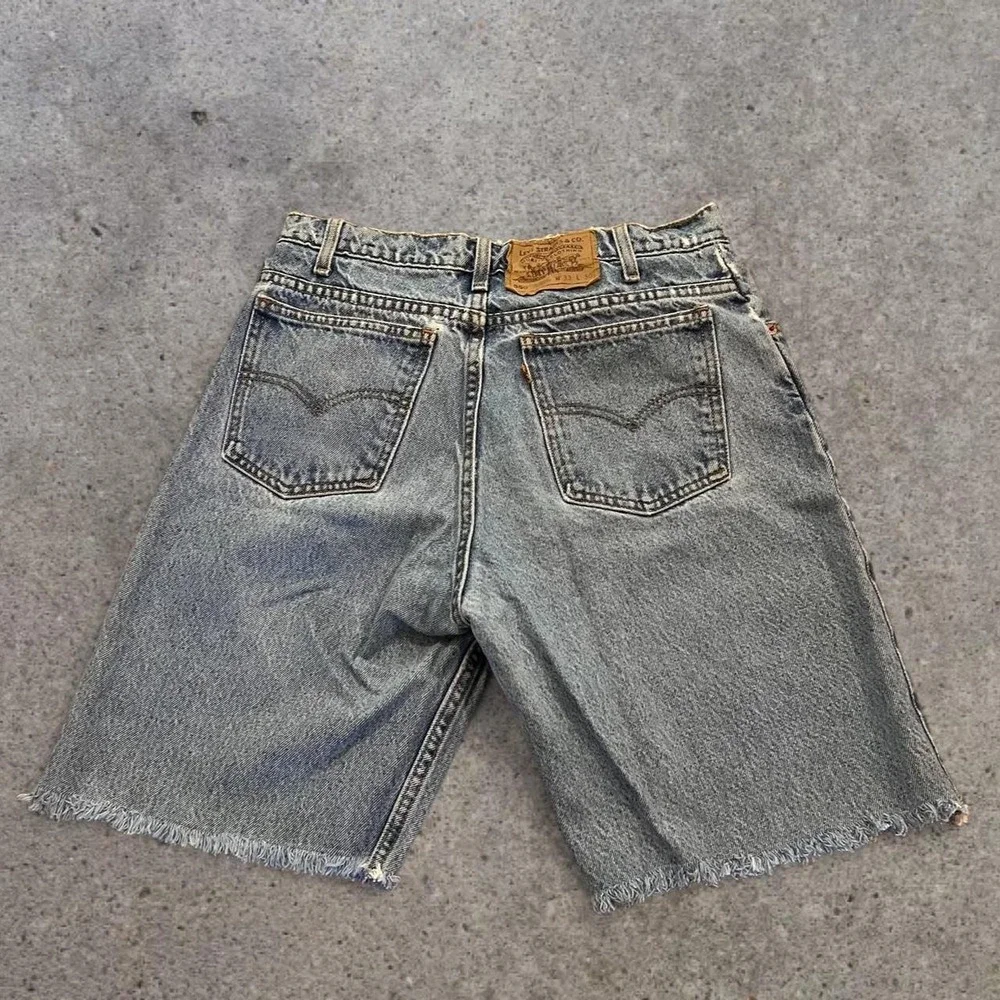 Vintage 90s Levi's 550 Orange Tab Jorts - Made in USA - Baggy Fit (Fits 30